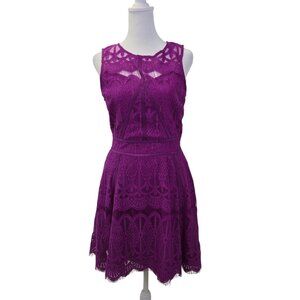 NWT Adelyn Rae Lace Overlay Fit & Flare Sleeveless Dress Size Small